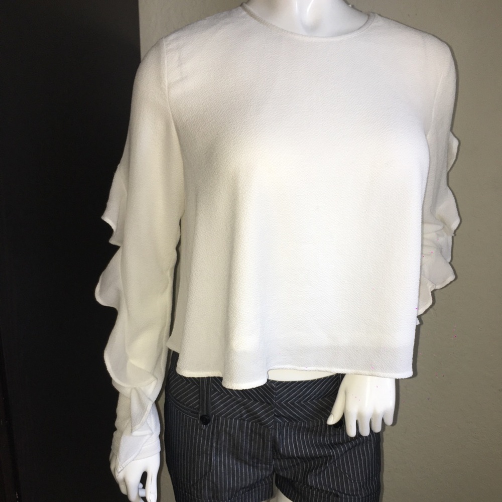 H&M short White blouses, long leaves